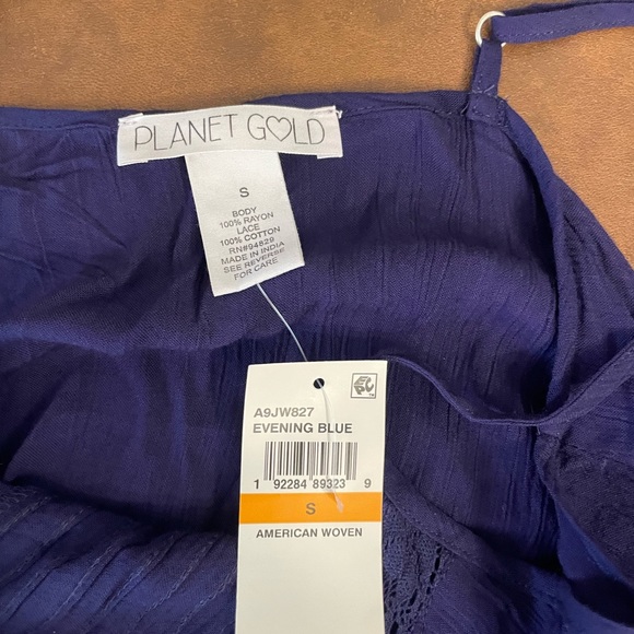 Blue adjustable spaghetti strap top - Picture 5 of 5